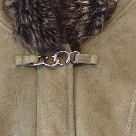 Jessica Faux Fur Swede Coat - Picture 2 of 4